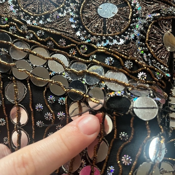 SCALA 100% Silk Designer Sequin Dress - Picture 6 of 6